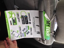 App reklám a taxiban