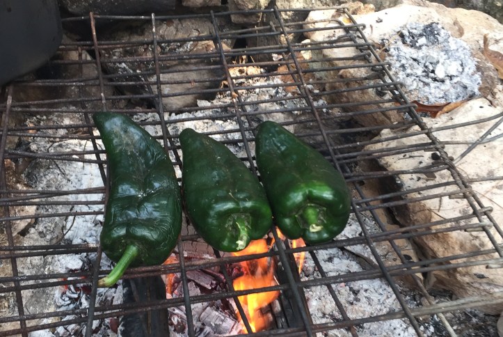 Grilleződő paprikák